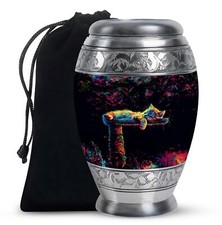 Cat Cremation Urn for Adult Human Ashes - Large Decorative 10 Inch Memorial Urn