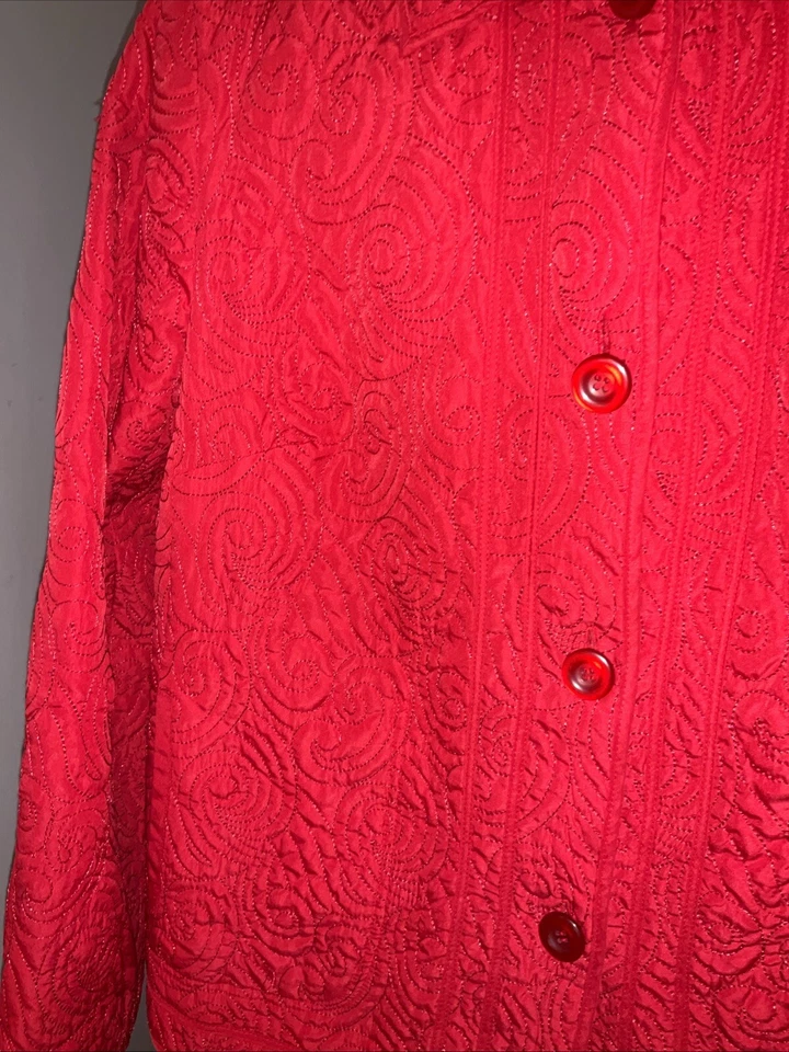 Chaqueta acolchada para mujer RQT talla L roja ligera Foto 3 de 4