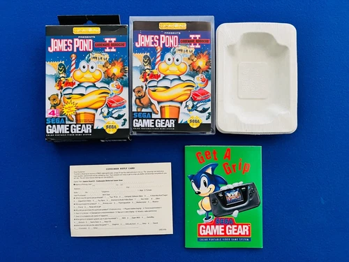 James Pond 2 II Codename Robocod Sega Game Gear Box Manual Cart Reg Promo Insert