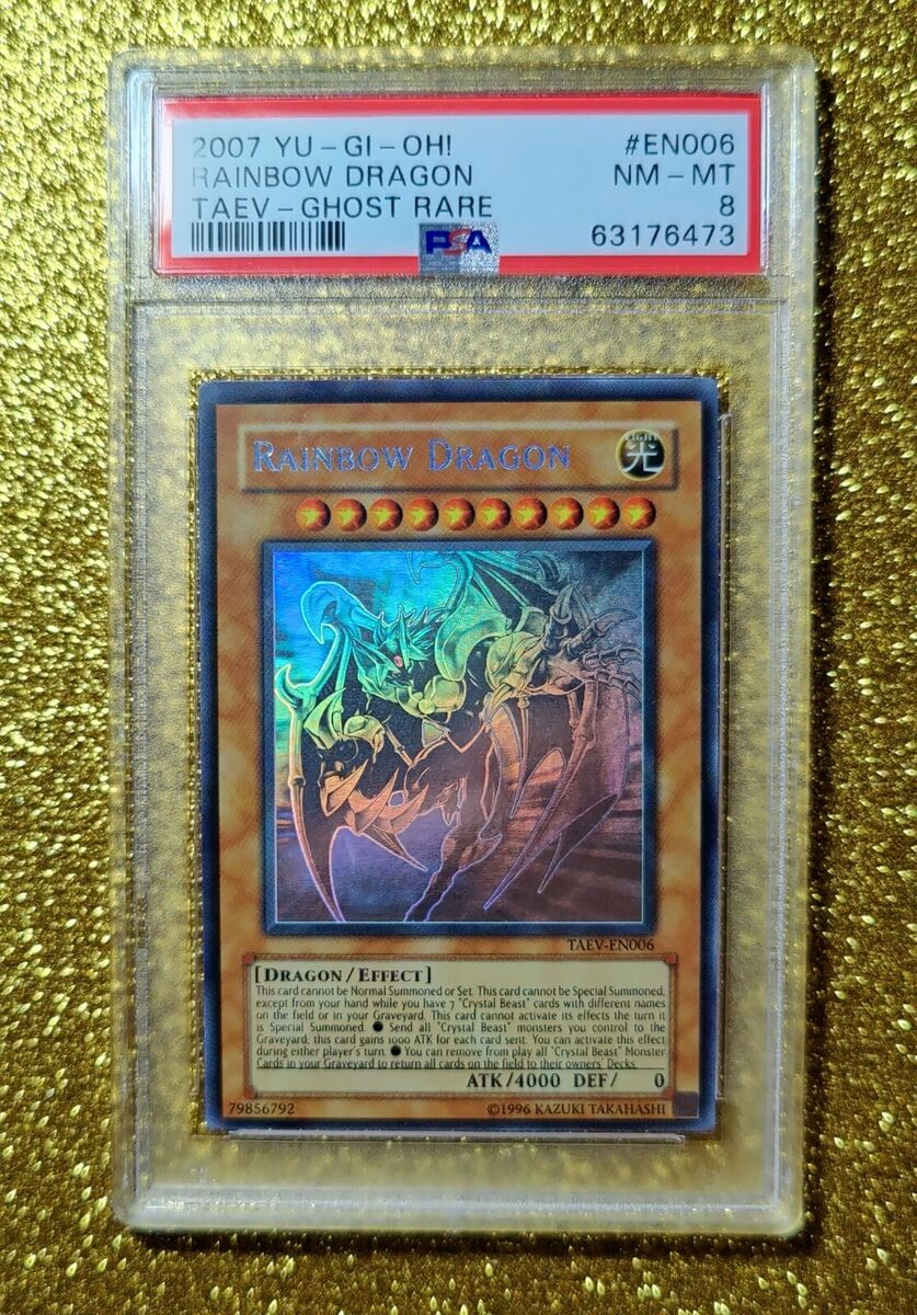 💎👻🔥NEW PSA 8 MISPRINT RAINBOW DRAGON GHOST RARE 2007 💎👻🔥NEW PSA 8 MISPRINT RAINBOW DRAGON GHOST RARE 2007