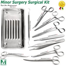 10 PIECES MINOR SURGERY SET SURGICAL INSTRUMENTS DISSECTION SCISSORS FORCEPS KIT