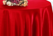 Wedding Linens Inc. Premium 90" Satin Round Tablecloths