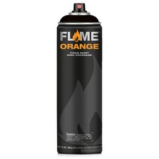Flame Orange (Thick Black) Spray Paint 500ml - Acrylic High Pressure Matt Can