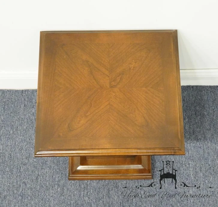 ETHAN ALLEN Classic Manor Solid Maple 20" Square Pedestal Accent End Table 15... - Image 4 of 4