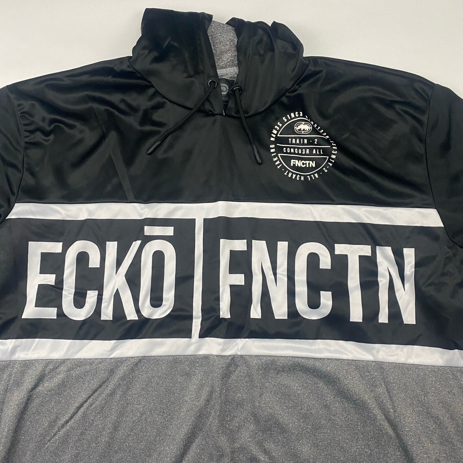 Ecko Function Black Gray Pullover Hoodie Drawstri… - image 6