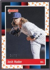 2022 Donruss Josh Hader 1988 Retro ON FIRE #238 /75 - Brewers/Padres