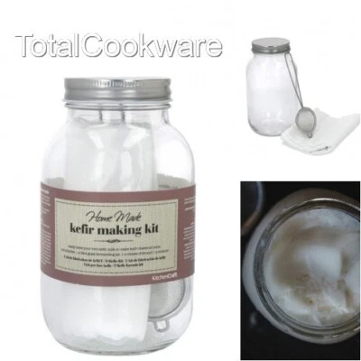 HOME MADE Easy Kefir Starter Kit. Make Healthy Kefir & Kefir Cheese at Home.