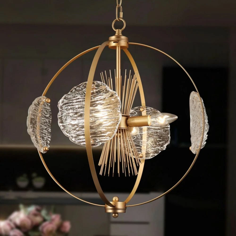 Mid Century Modern Chandelier Orb Light Fixture Globe Ceiling Lamp