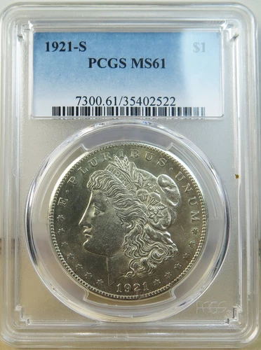 1921 S Morgan dollar PCGS MS61 *VAM 1AR1 scribbles* EP