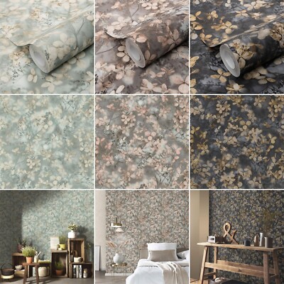 Erismann Blossom Wallpaper Cloverleaf Botanical Floral Leaves Textured Vinyl