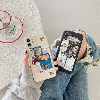Art Label Design Hülle für Apple iPhone 14 Pro Max Stoßfest Weich Silikon Cover