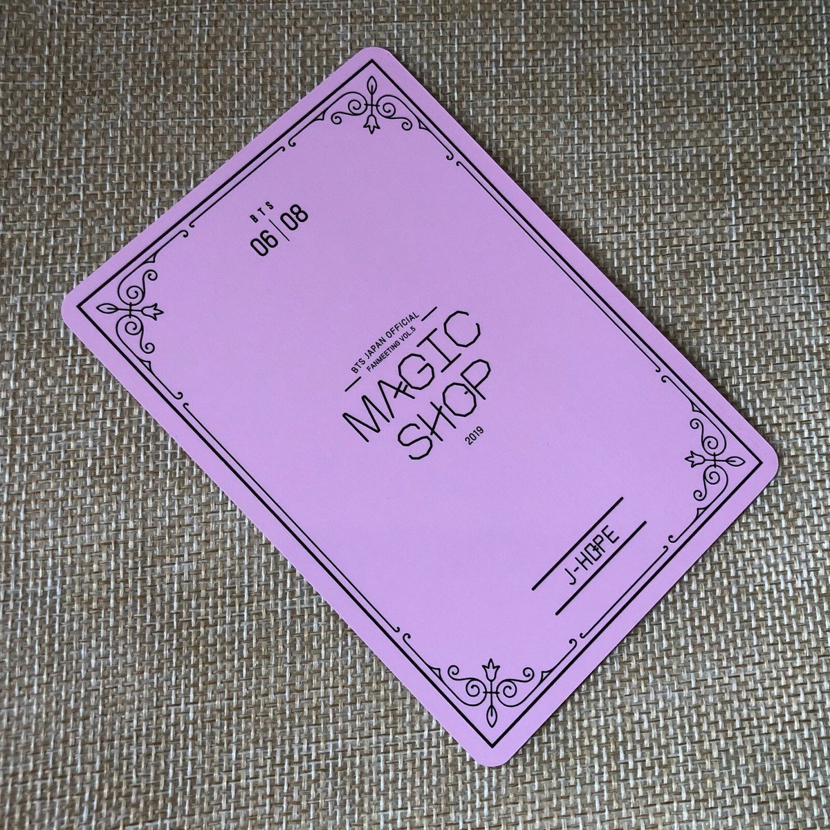 BTS MAGIC SHOP 2019 DVD jhopeトレカ BTS J-HOPE 5TH MUSTER MAGIC SHOP Busan 2019 DVD official