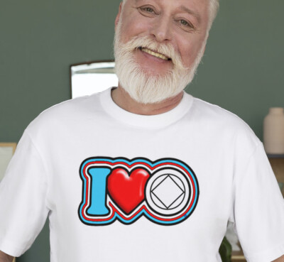 Narcotics Anonymous I LOVE NA  T-shirt - Free Shipping - 100% Cotton