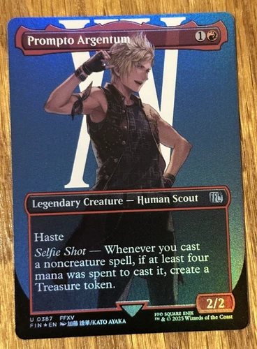 MTG Final Fantasy, Prompto Argentum - Borderless Foil