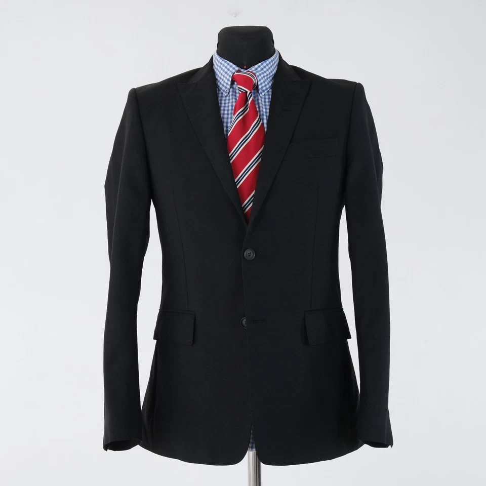 Abrigo deportivo para hombre TIGER OF SWEDEN 36R talla EE. UU. chaqueta blazer de lana negra Foto 3 de 4