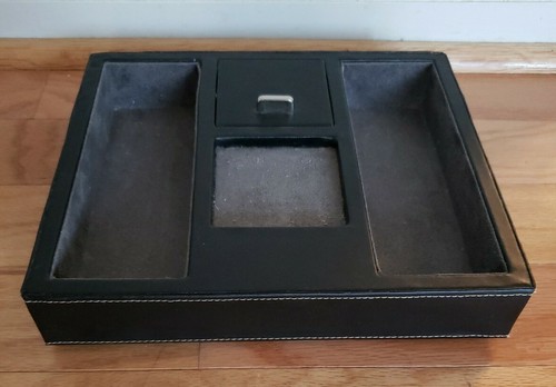 Tech Swiss black & gray leather and suede valet tray - Picture 4 of 4