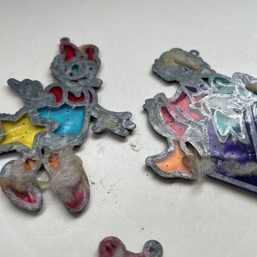 Vintage Disney Stain Glass & Metal Sun Catchers Ornaments Goofy Minnie - Picture 4 of 11