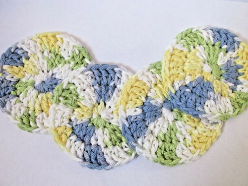 4 scrubbies viso all'uncinetto. 100% cotone P&P GRATIS (brezza fresca) 1 - Foto 11 di 12