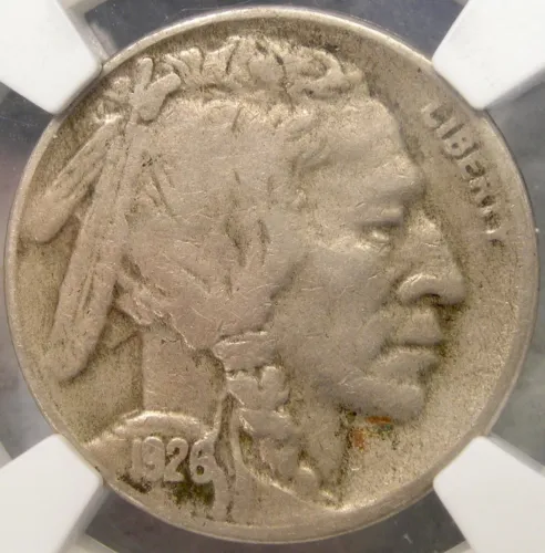 1926 S BUFFALO INDIAN HEAD NICKEL APPEALING FULL HORN SCARCE KEY DATE NGC XF 45