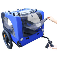Pet Bike Trailer for Small/Medium Dogs - Foldable Dog Cart Carrier for Bicycle