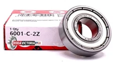 FAG 6001 ZZ  DEEP GROOVE BALL BEARING, METAL SHIELDED 12x28x8 mm