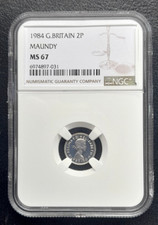 1984 Great Britain MAUNDY 2p Two Pence. Elizabeth II: NGC MS67