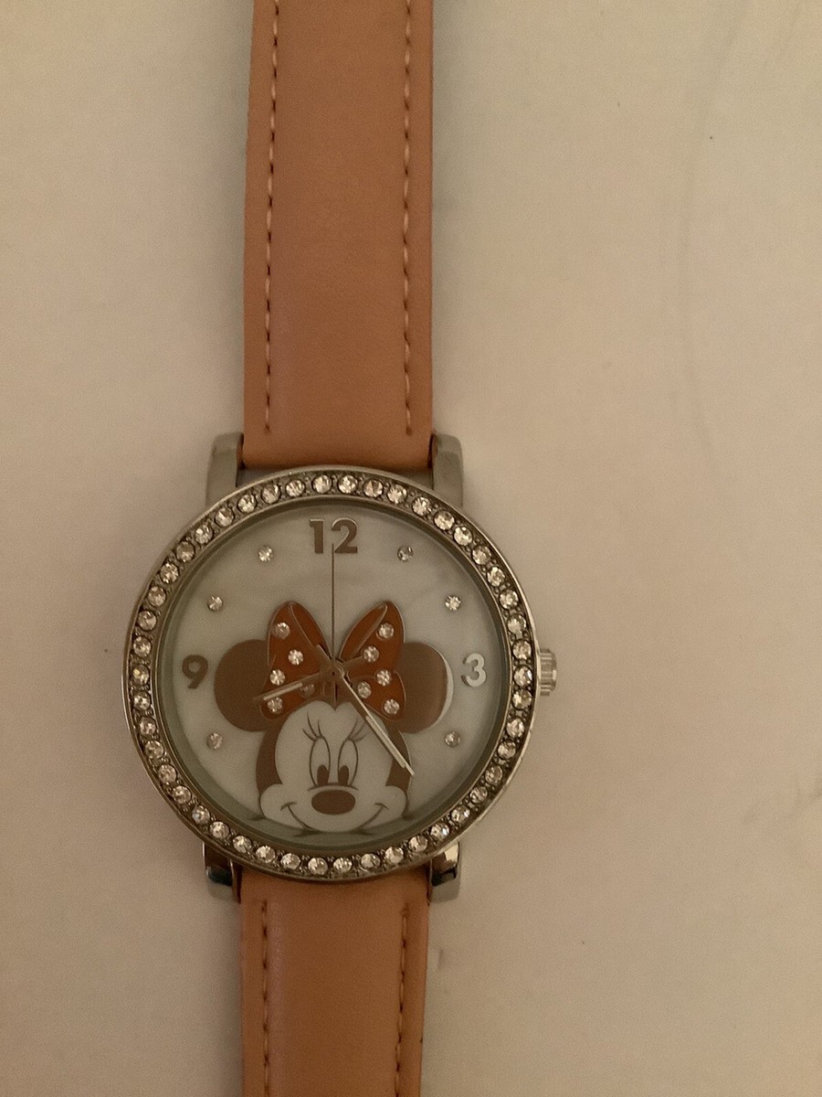 Disney Pink Strap Watch with Crystal Bezel Amazon.com: Disney Minnie Mouse Watch for Girls - Minnie  main image 3