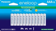 12 Pack Eneloop AAA Rechargeable Batteries Long Lasting Pre Charged 800mAh