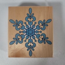Rubber Stampede Snowflake Wood Mounted Rubber Stamp -H 3 1/2 X 3 5/8