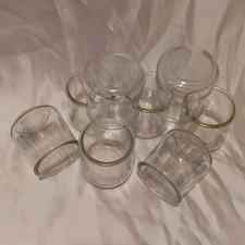 8 Glass Oui Yogurt 5oz Jars Label Removed, Candles Crafts DIY Home Decor Storage