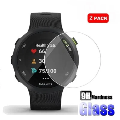 MOBONOVA 2 x For Garmin Forerunner 55 Tempered Glass Screen Protector Smart Watch Cover