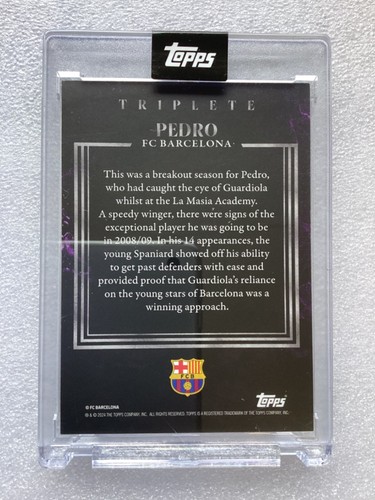 TOPPS BARCELONA TRIPLETE 2008/09 AUTO PEDRO 05/49 - Imagen 2 de 2