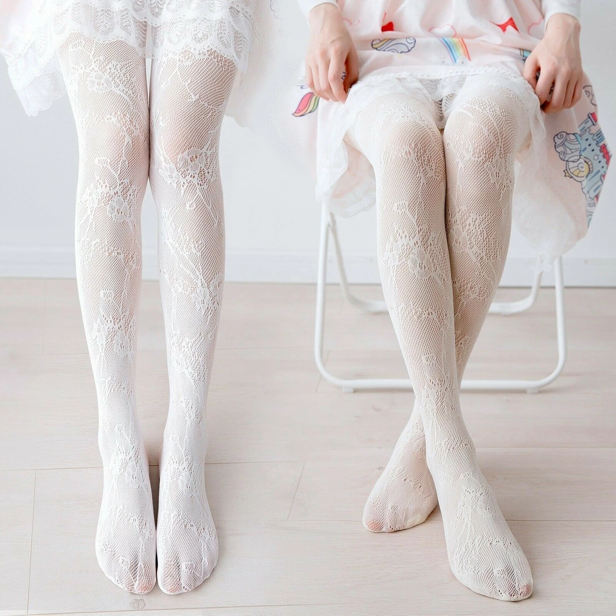 Lace Tights Floral Lolita Socks Kawaii Pantyhose Princess