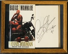 Dennis Rodman Signed At Card Show "Bad As I Wanna Be" Hard Cover Book 