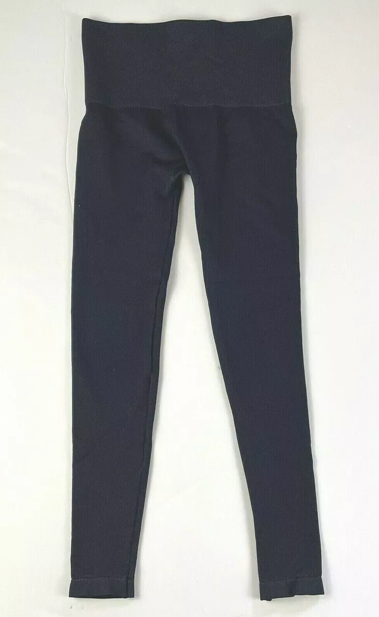 Assets By Spanx Navy Blue Seamless Leggings Women's Size Small High Waisted