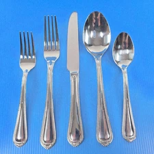 Vintage Cambridge Verona Flatware Stainless Steel Discontinued 5 Piece Setting