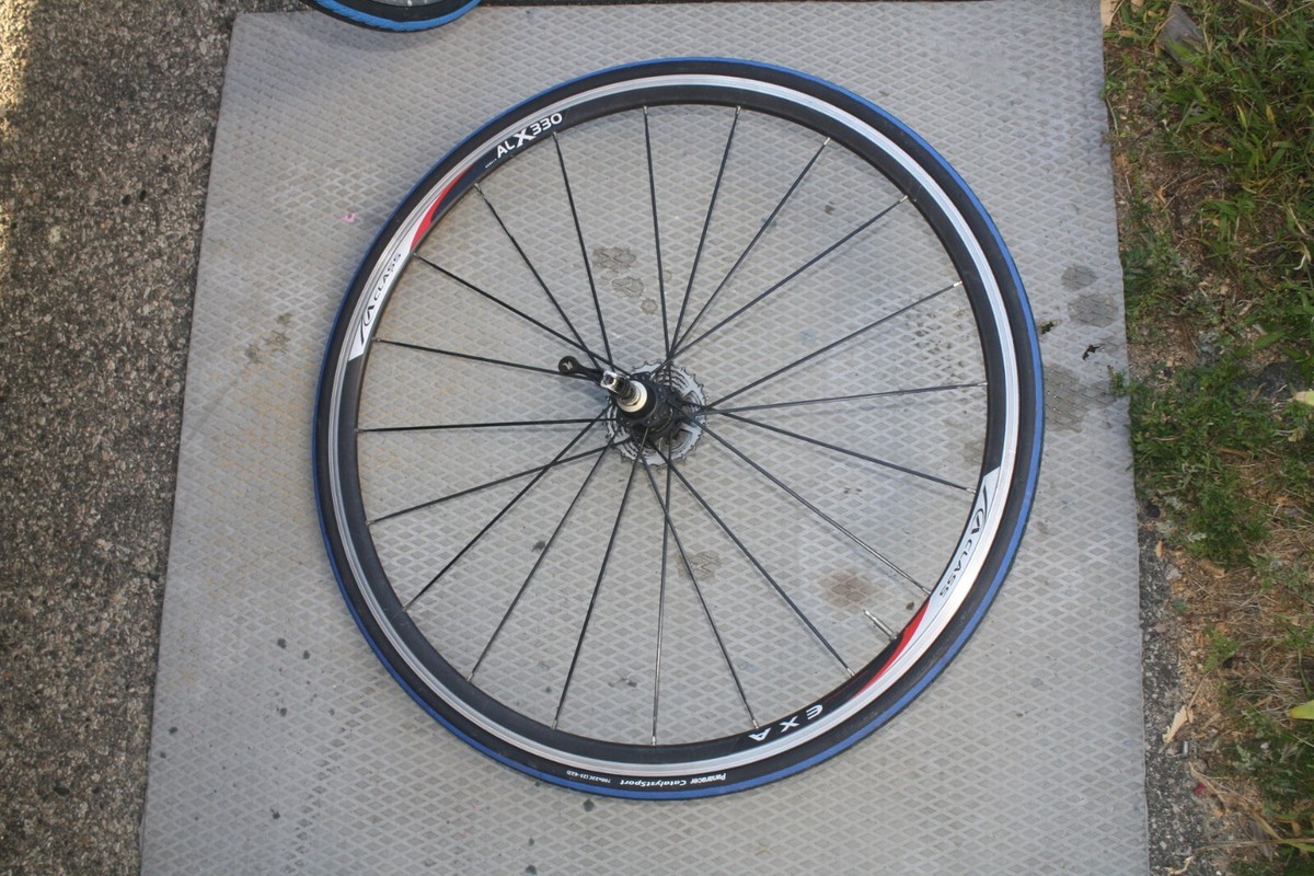 A-Class EXA 700c Road Bike Wheelset Clincher 9 speed w/ new blue