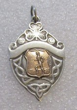 1960 RUNNING MEDAL - Irish Sterling Silver & Gold Medal / Fob - Dublin Hallmarks