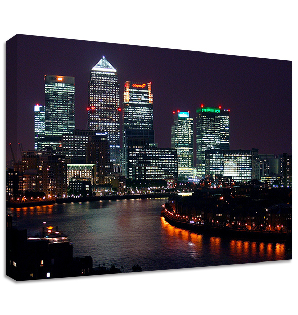 Canary Wharf Isle of Dogs Canvas LARGE WALL ART london citys