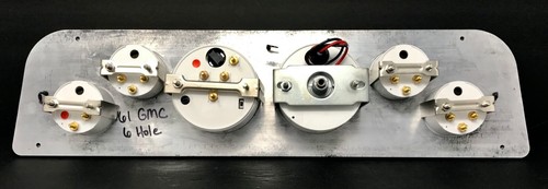 1961 GMC 6 Gauge Dash Panel Insert Mechanical Black - Foto 6 di 9