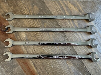 #ad Snap On LTA1416 7 16–1 2quot; SAE 15° Offset Low Torque Open End Wrenches Lot of 4 $99.99