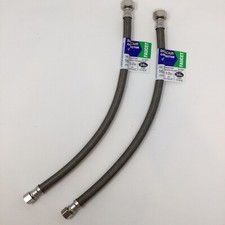  Qty.2 Brasscraft 1/2-Inch IPS x 3/8-Inch Comp x 16-Inch Faucet Connectors -NEW
