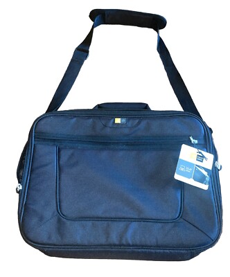 Case Logic 15.6'' Laptop Attache Laptop Bag w Strap Messenger Black Nylon NEW