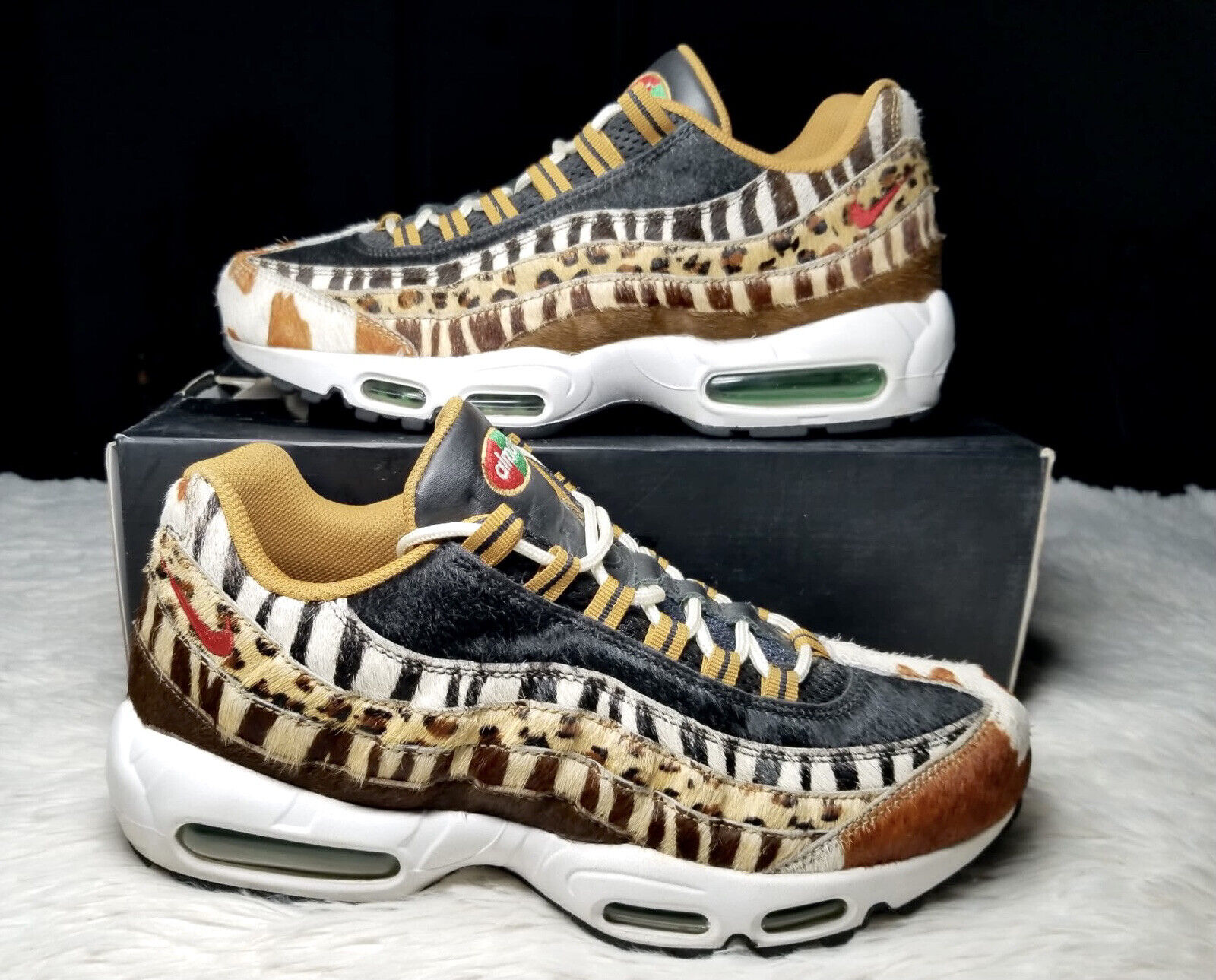 Último Marinero Gama de NIKE AIR MAX 95 x ATMOS Animal Pack 1 Safari Camo Leopard Fur Black  Men&#039;s sz 10 | eBay