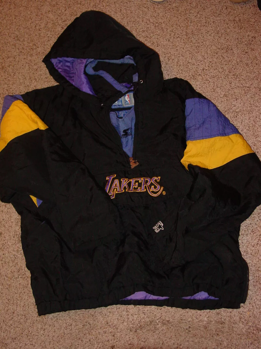VTG 90s Starter Los Angeles Lakers Mens Size XL Pullover 1 4 Zip