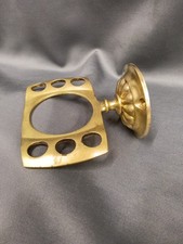 WALL MOUNTED BARE BRASS TOOTHBRUSH HOLDER, RECLAIMED & RECONDITIONED 