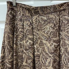 Vintage Sag Harbor 90s Y2K Black Floral Midi Skirt Button Up Women Large