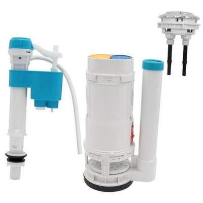Toilet Dual Flush Valve, Fill Valve, Push Button Drain Outlet Dia 2.5'', Small