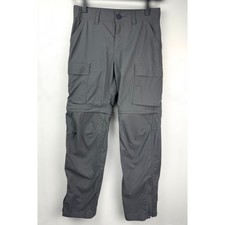 REI Co Op Kids Sahara Convertible Hiking Pants Size Medium 10-12 Zip Off Gray