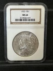 1923 Philadelphia Peace Silver Dollar $1 NGC MS64